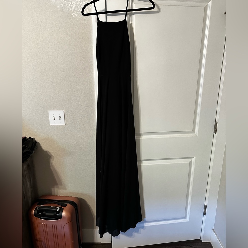 Black Lulus bridesmaid dress. Size medium.